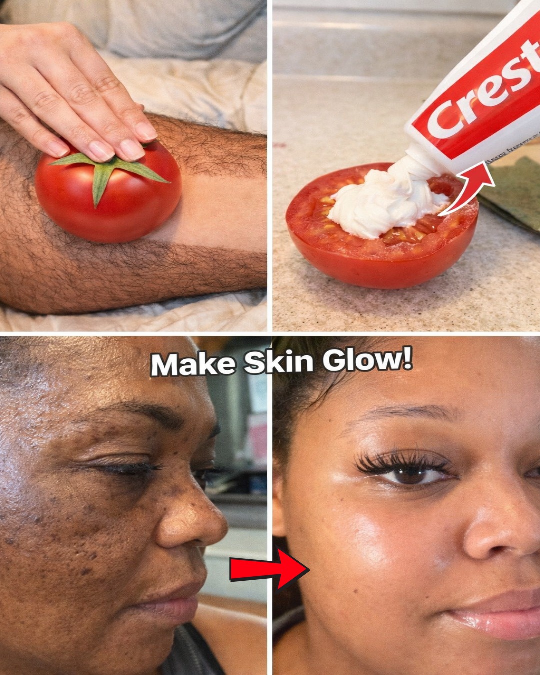 Discover the Viral Toothpaste and Tomato Face Mask Many Are Trying for the Look of Smaller Pores, Faded Dark Spots, Brighter Skin and Gentler Facial Hair Reduction