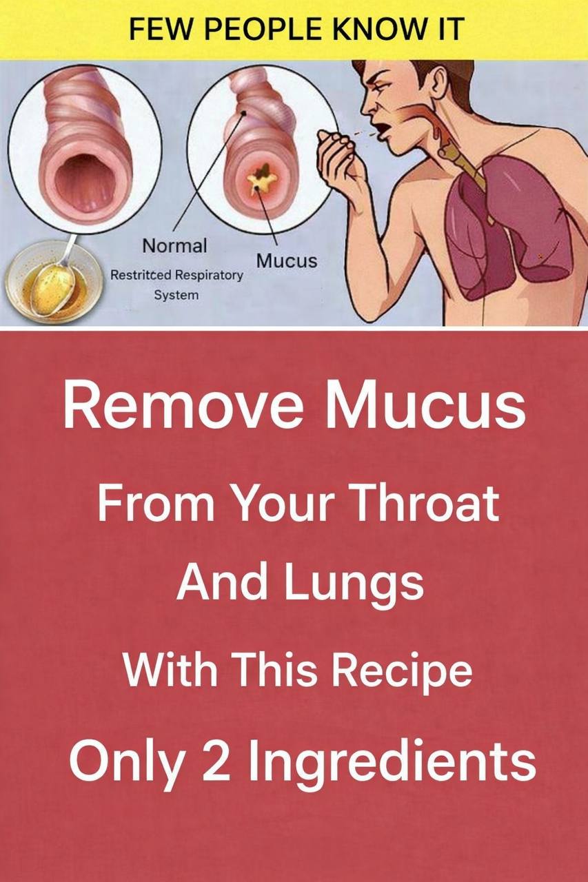 Clear your throat and lungs of mucus with this recipe – just 2 ingredients